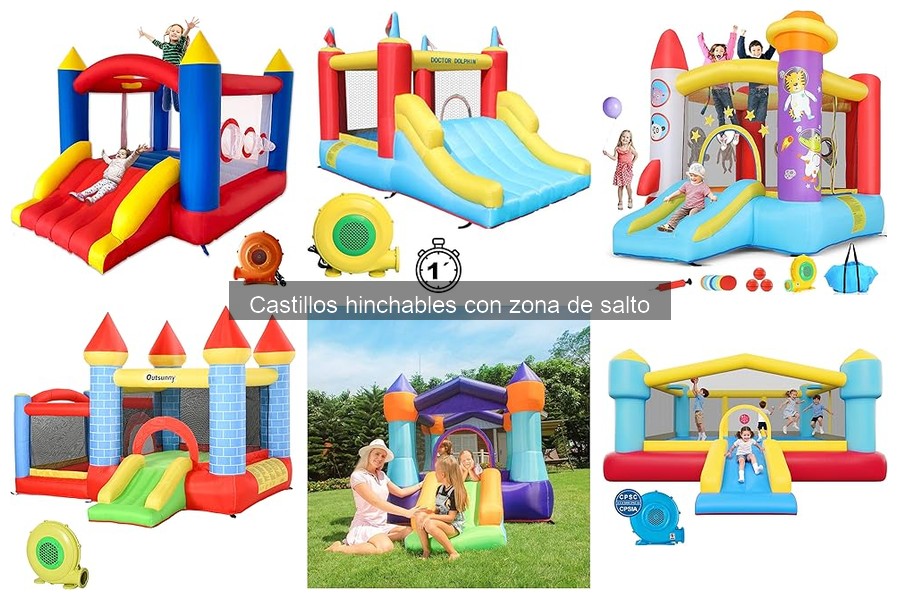 ¿Qué son los castillos hinchables con zona de salto?