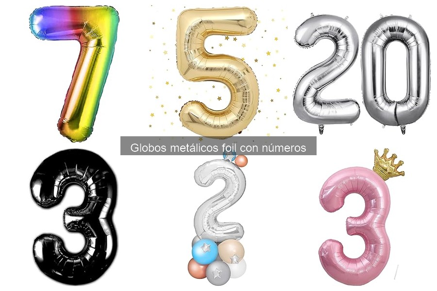 ¿Qué son los globos metálicos foil con números?