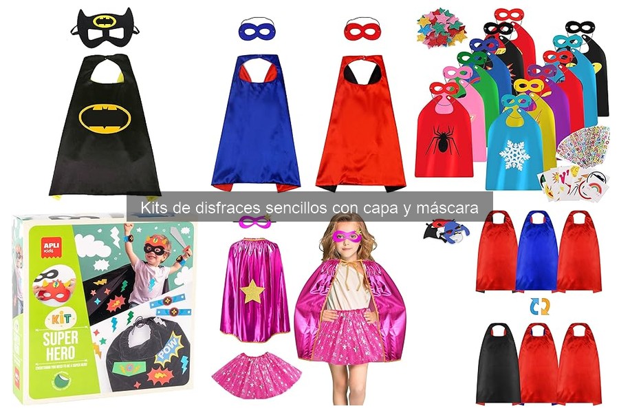 Qué son los kits de disfraces sencillos con capa y máscara
