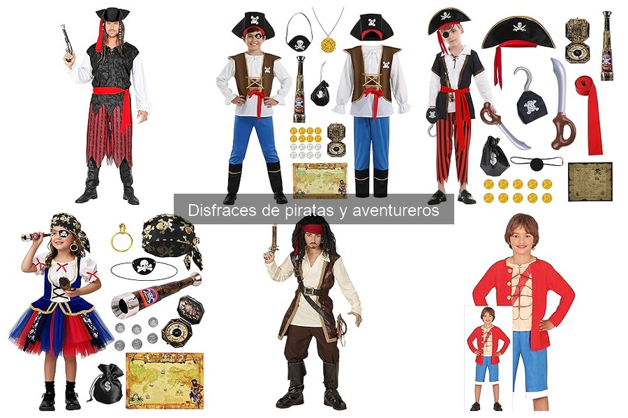 Rangos de precios para disfraces de piratas en Amazon