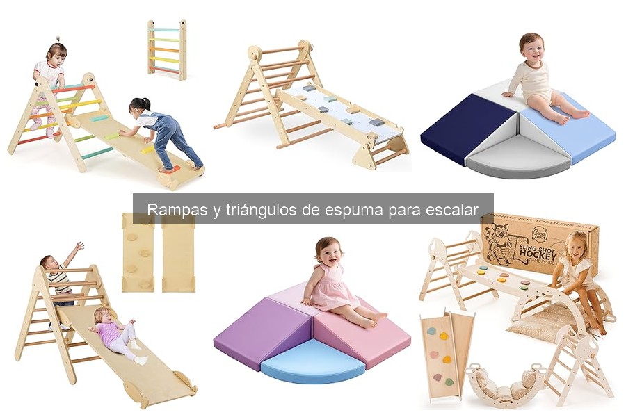 Seguridad en rampas y triángulos de espuma para niños