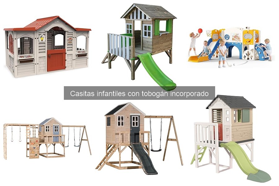 ¿Son seguras las casitas infantiles con tobogán para pequeños?