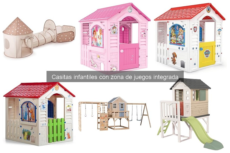Tipos de casitas infantiles con zona de juegos integrada