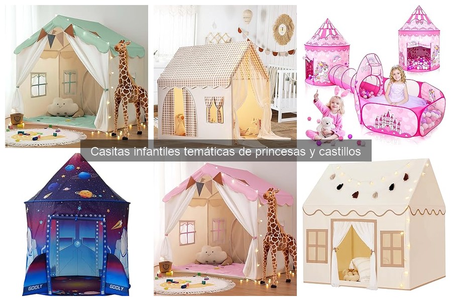 Tipos de casitas infantiles temáticas de princesas y castillos