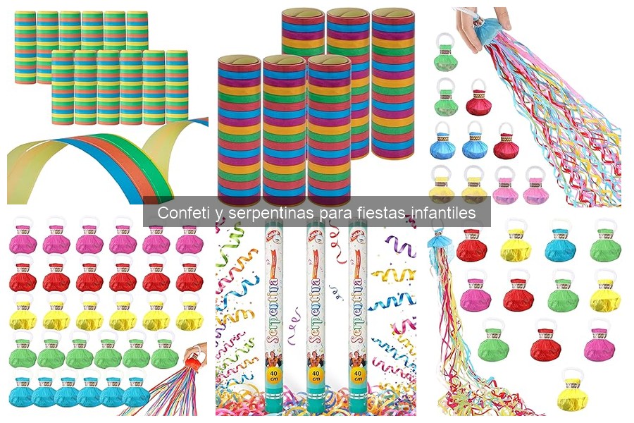 Tipos de confeti y serpentinas para fiestas infantiles