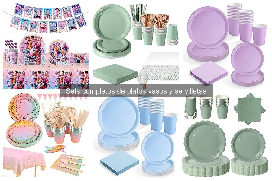 Tipos de Diseño de Platos y Vasos para Fiestas Infantiles