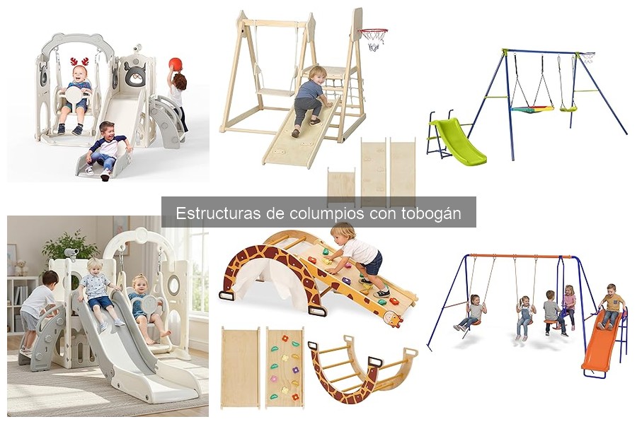 Tipos de Estructuras de Columpios con Tobogán para Niños