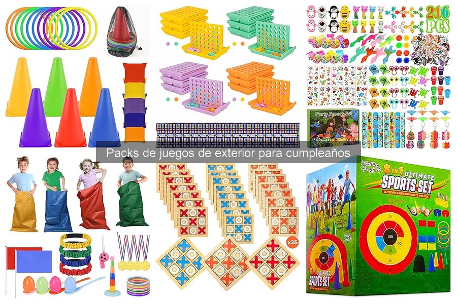 Tipos de juegos en packs de exterior para cumpleaños infantiles