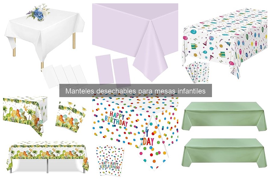 Tipos de manteles desechables para mesas infantiles