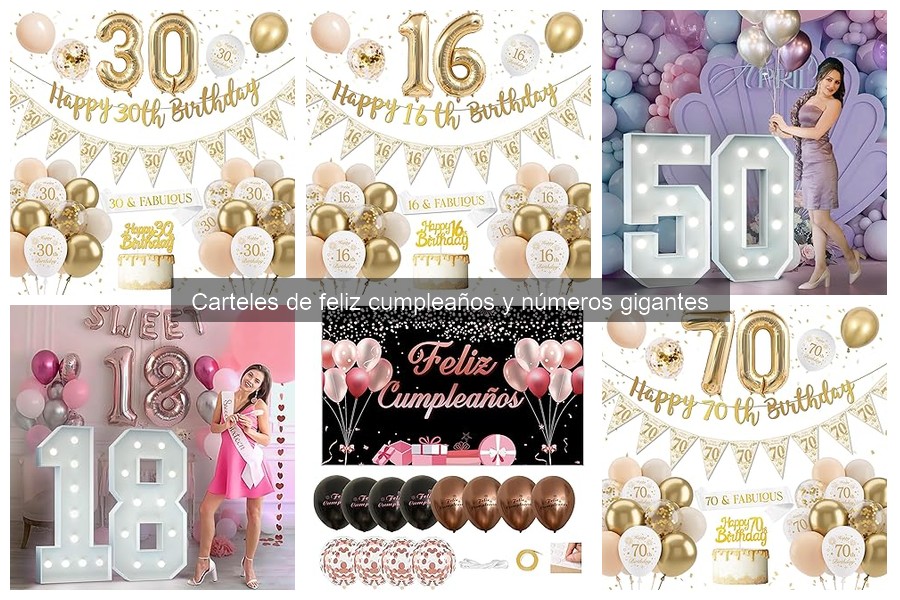 Tipos de materiales para carteles de cumpleaños y números gigantes