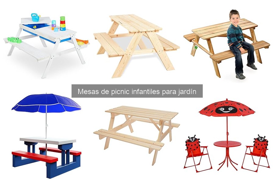 Tipos de mesas de picnic infantiles para jardín