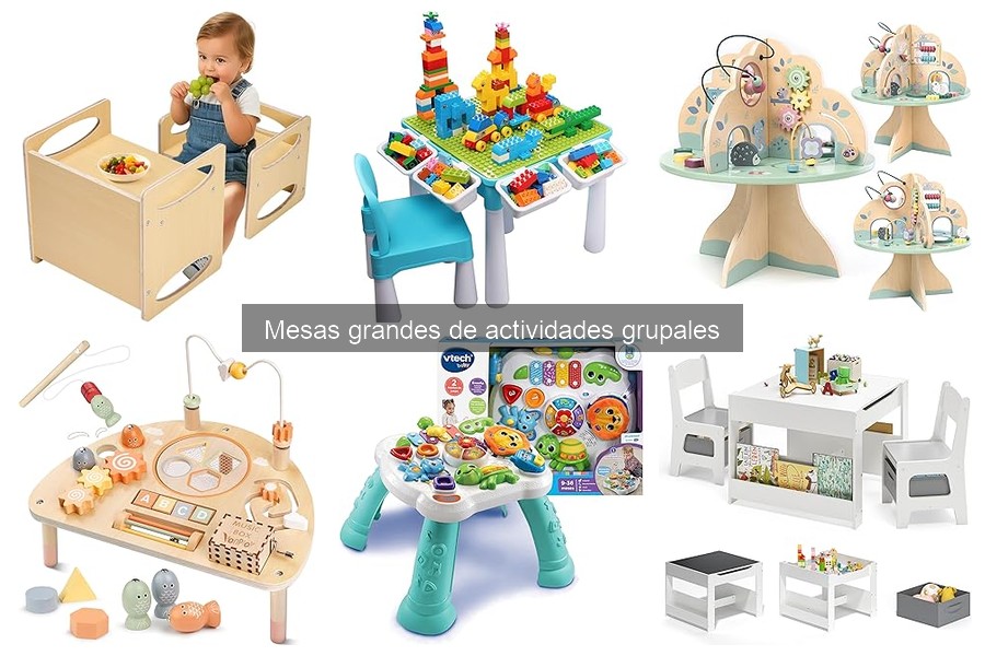 Tipos de mesas grandes para actividades grupales infantiles