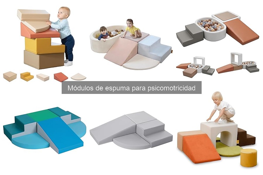Tipos de módulos de espuma para psicomotricidad infantil