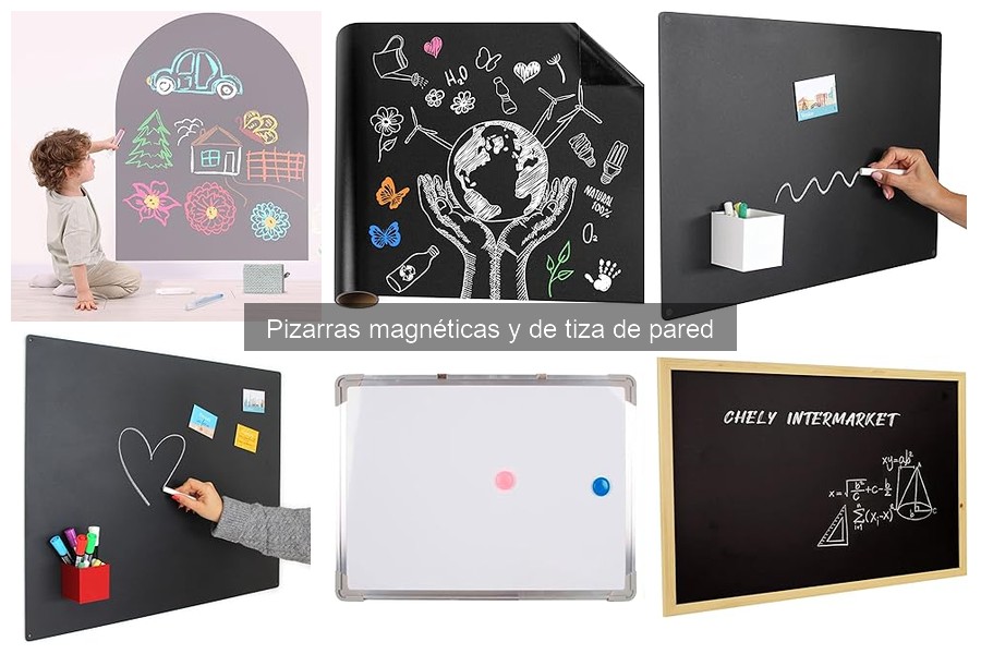 Tipos de pizarras magnéticas y de tiza de pared