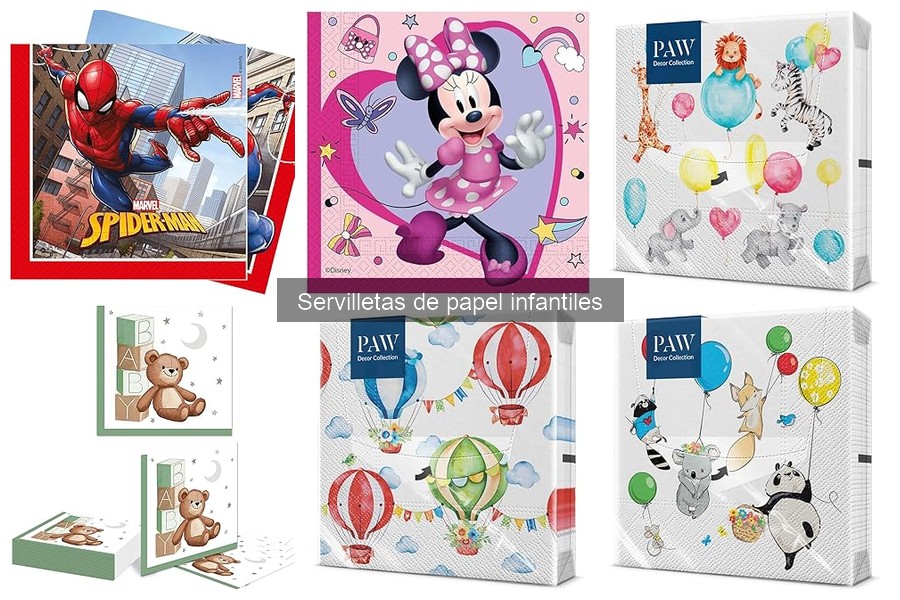 Tipos de servilletas de papel para fiestas infantiles