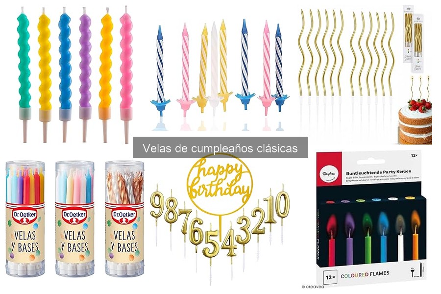 Tipos de velas de cumpleaños: clásicas y originales