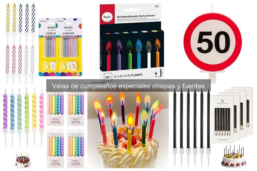 Velas de cumpleaños especiales: chispas y fuentes explicadas